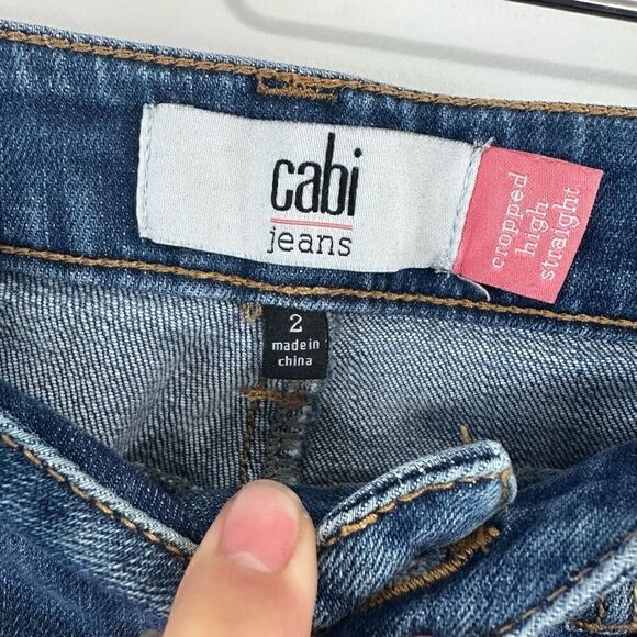 Women’s CAbi Cropped Straight Leg Jeans Size 2 - Picture 6 of 9
